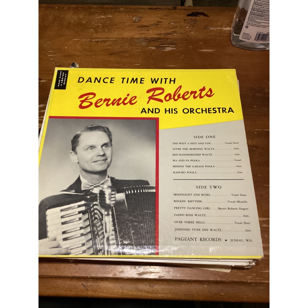 Bernie Roberts Orchestra LP Dance Time Polka Waltz Vintage Vinyl Record WI Rare